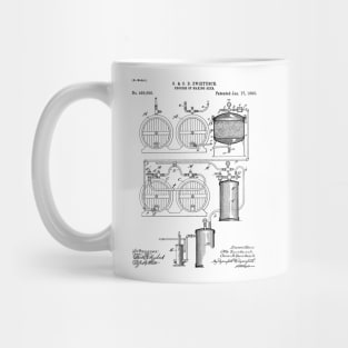 Brewery Patent - Beer Art - Black And White Mug